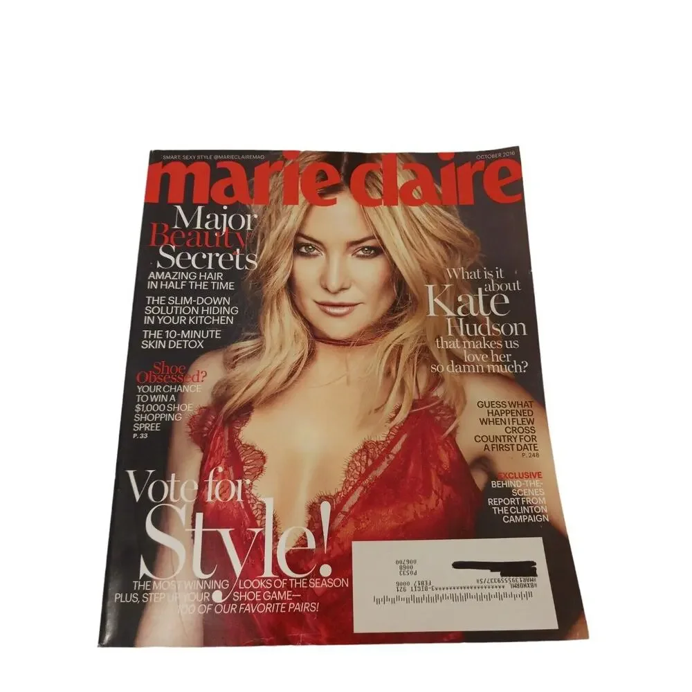2016 2017 Lot of 4 Issues MARIE CLAIRE Magazine July SEPT Oct January GREAT Cond